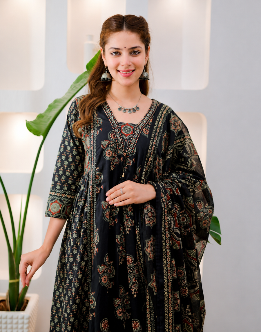Premium Festive Anarkali 3-Piece Suit