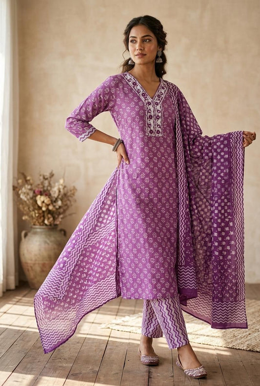 Kurti Pant Dupatta 3 Piece Sets