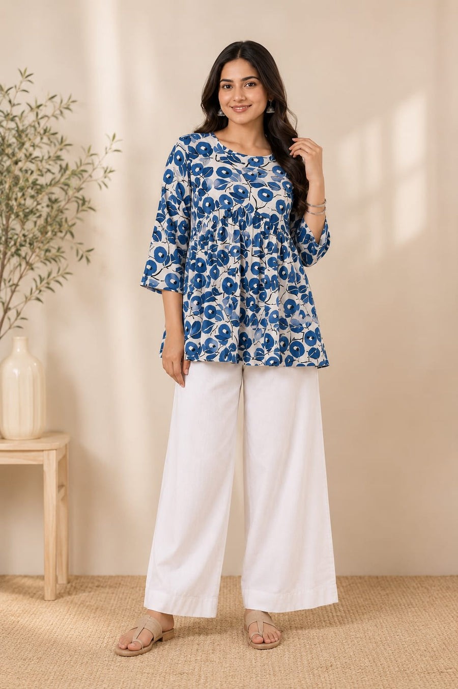 White Alia Cut Top