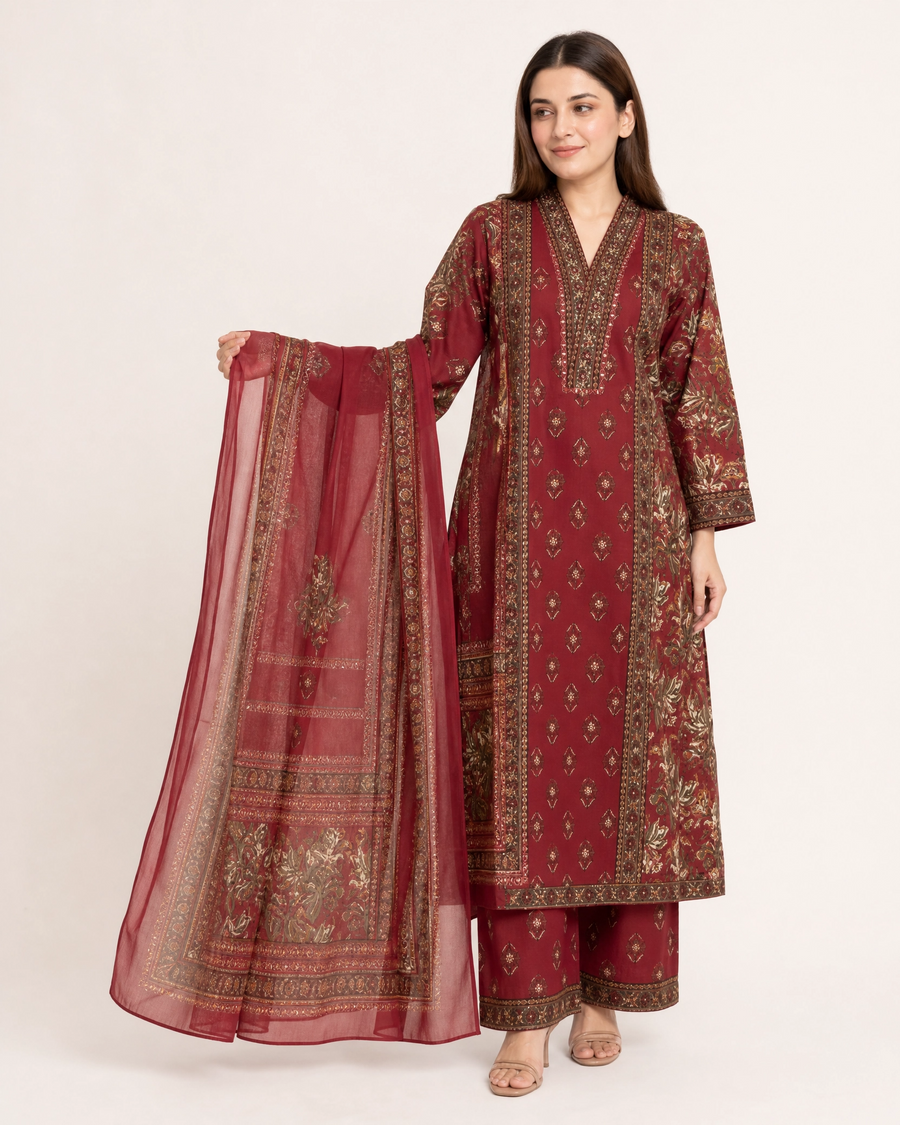 Premium Anarkali 3-Piece Suit