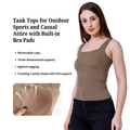 Seamless Padded Camisole for Women – In-Built Bra Tank Top | Removable Pads | Stretchable & Comfortable Daily Wear