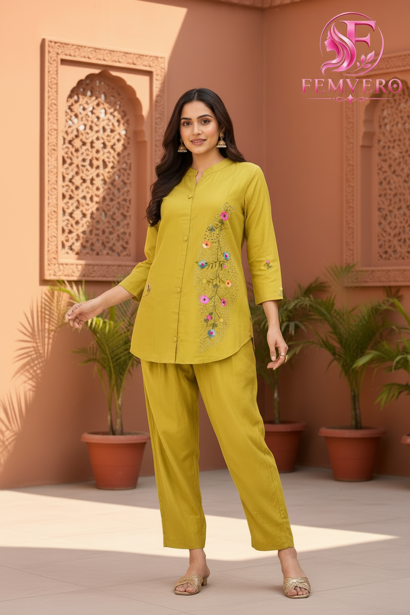 Green Handwork co-ard Set