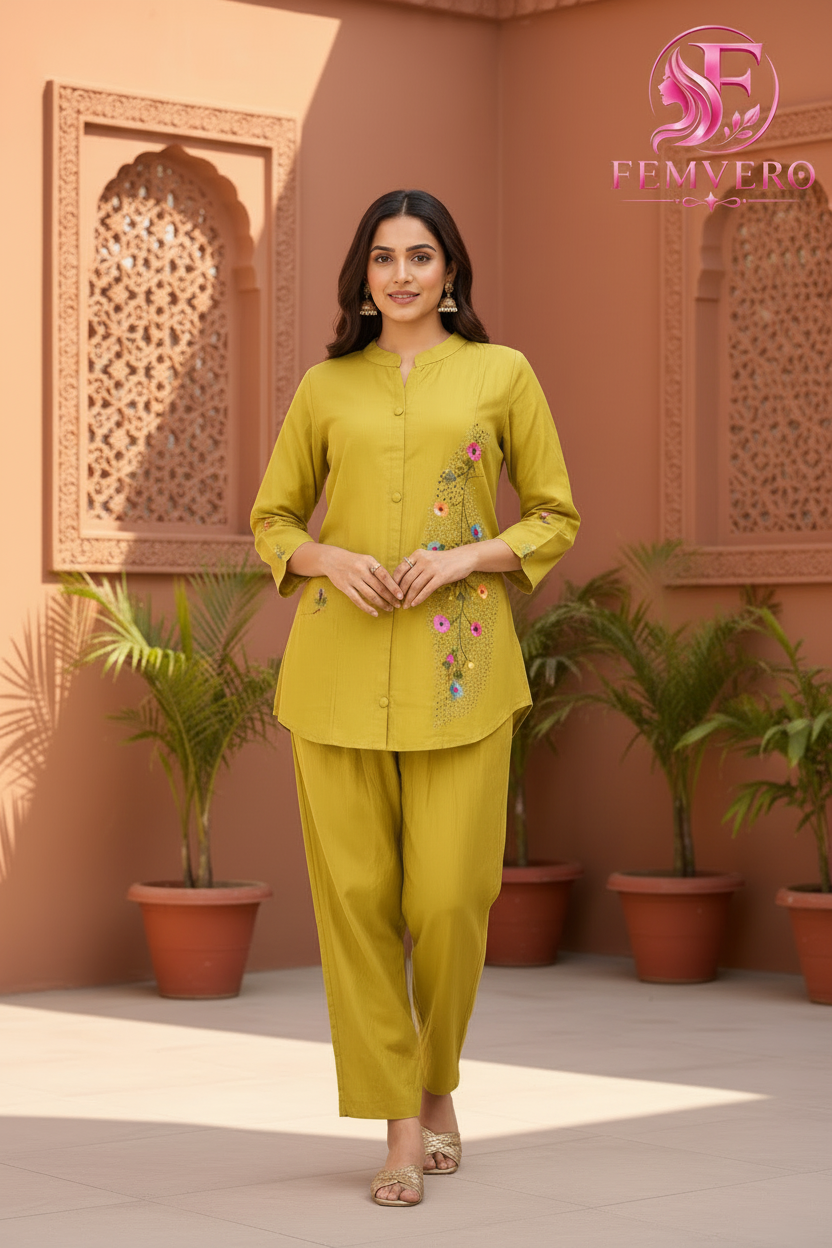 Green Handwork co-ard Set