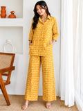 Yellow & White Printed Co-Ord Set