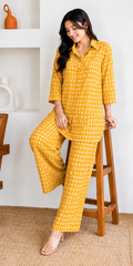 Yellow & White Printed Co-Ord Set