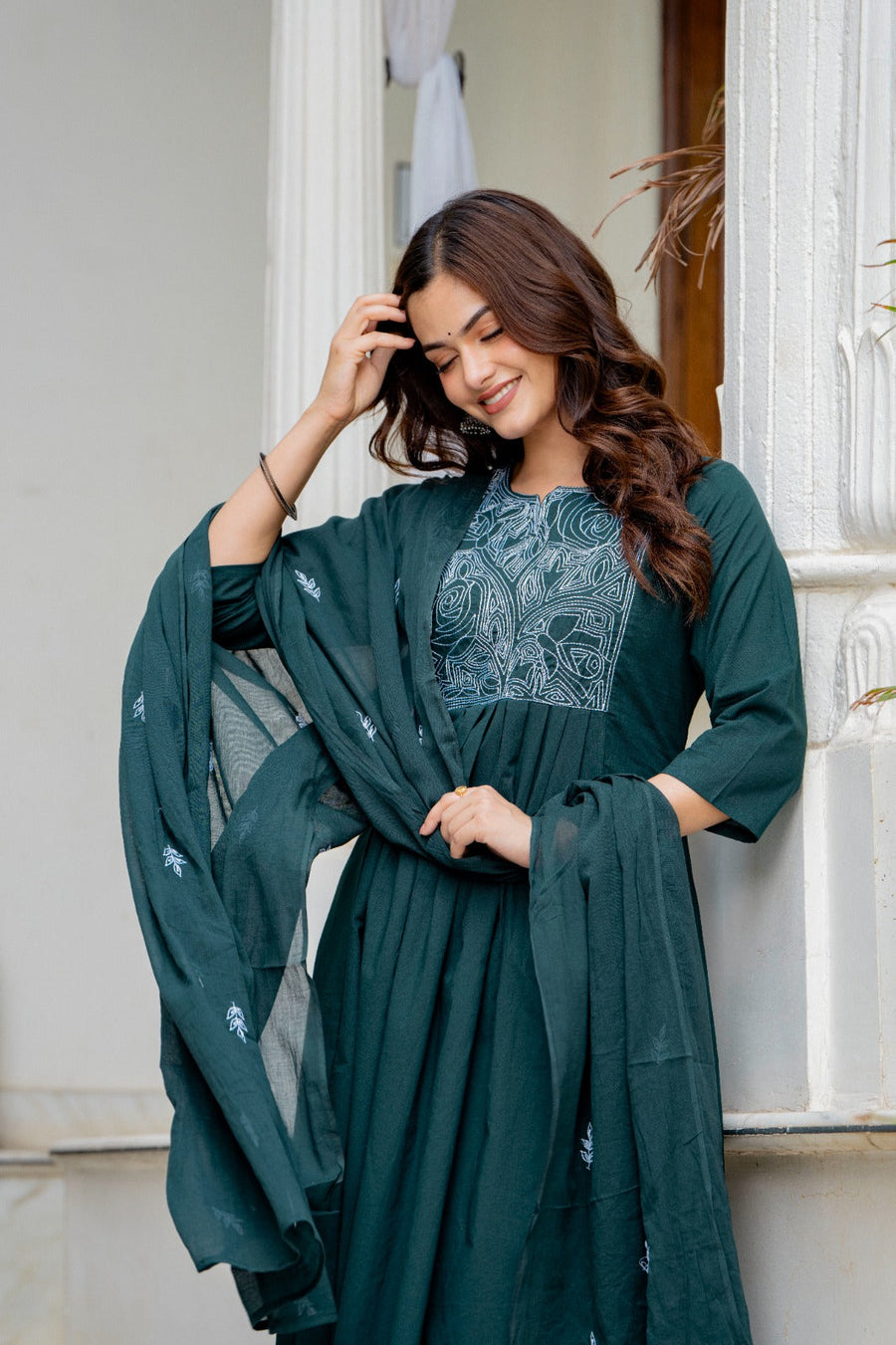 Premium Cotton Taj Super Embroidered 3-Piece Suit