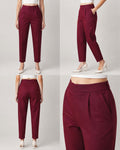 Maroon Premium Cotton Flex Pants