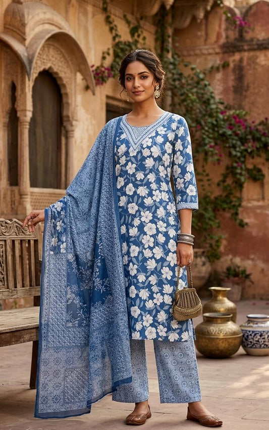 Kurti Pant Dupatta 3 Piece Sets