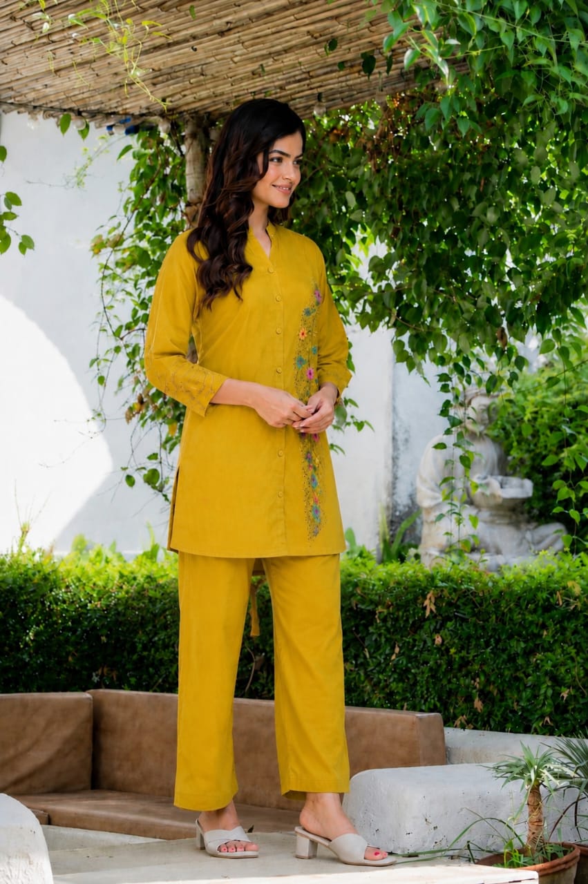 Green Handwork Co-ord Set