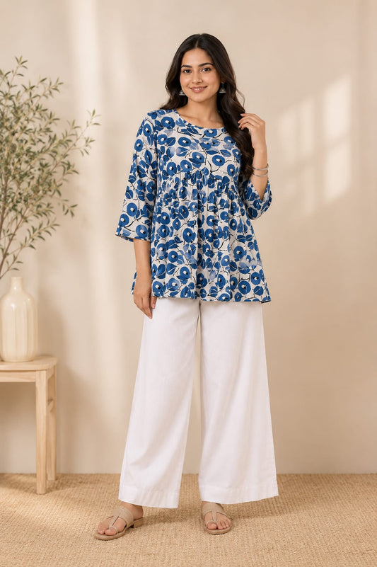 White Alia Cut Top