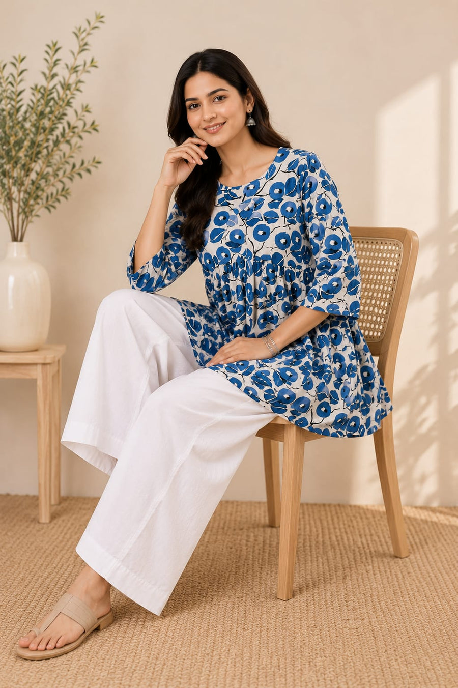 White Alia Cut Top