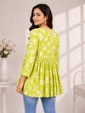 Lemon Green Alia Cut Top